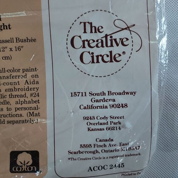 The Creative Circle "To All A Good Night" Vintage 1988 Cross Stitch Kit #2445 - Picture 5 of 6